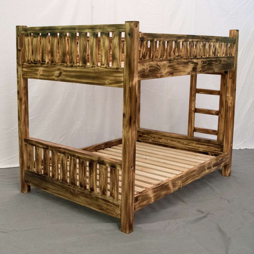 Torched Farmhouse Bunk Bed