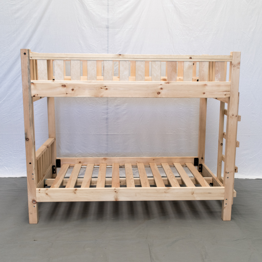 Rustic Farmhouse Bunk Bed Handcrafted Solid Wood