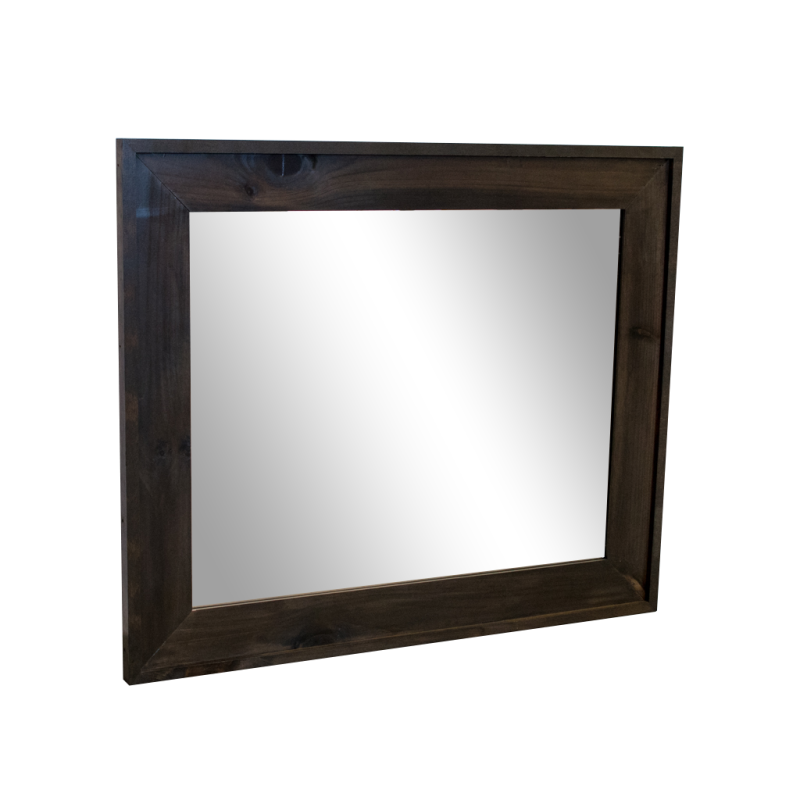 Rustic Farmhouse Solid Wood Mirror 31x37 | Handcrafted, Solid Wood